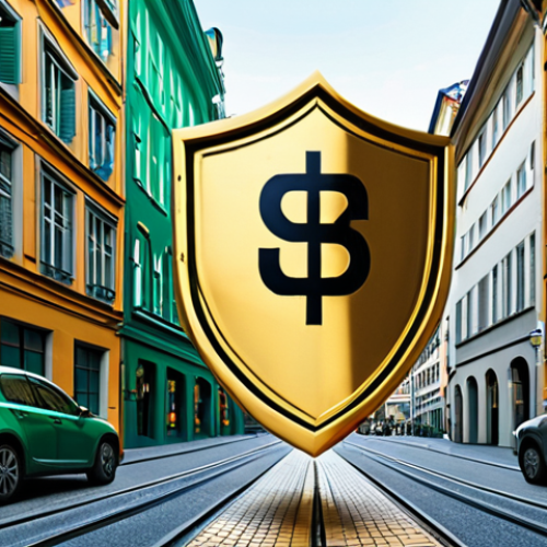 Home 11 **Image Prompt:** A stylized illustration of a regulatory scale balancing innovation (represented by a futuristic blockchain symbol) and investor protection (represented by a shield). On one side, show happy investors and thriving crypto businesses, and on the other side, a secure vault protecting assets. The setting should be a modern European city known for finance, like Frankfurt or Zurich. Use a color palette that evokes trust and security (blues, greens, and golds).