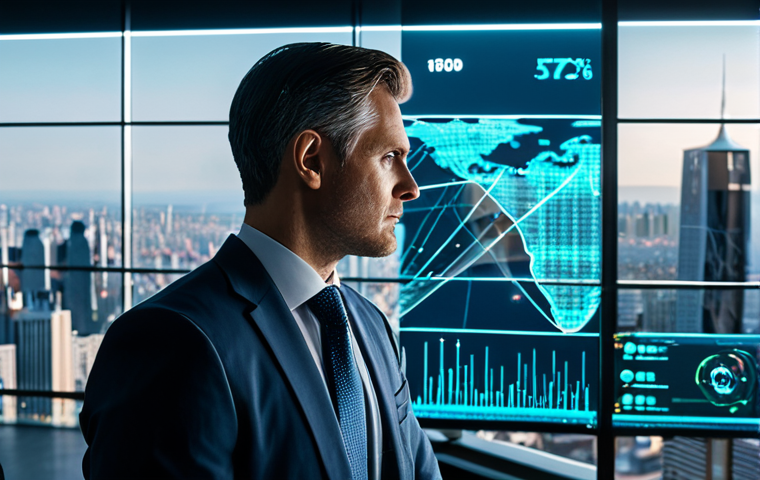 A professional male investor in a modest business suit, observing a holographic display that projects a complex network of interconnected digital regulations and glowing data streams. The scene is set in a modern, sophisticated financial office with a large window overlooking a cityscape. The investor appears focused and analytical, embodying the challenges and opportunities of navigating the evolving crypto regulatory landscape. The overall mood is serious and forward-thinking. Professional photography, cinematic lighting, ultra realistic, high detail, sharp focus, perfect anatomy, correct proportions, natural pose, well-formed hands, proper finger count, natural body proportions, fully clothed, appropriate attire, professional dress, safe for work, appropriate content, modest.