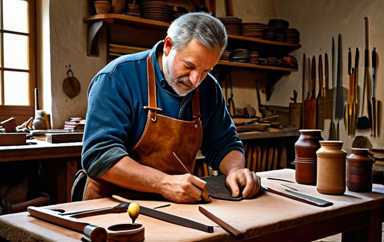 **

"A skilled artisan in a traditional Florentine workshop, carefully crafting leather goods, fully clothed in appropriate work attire, tools and materials visible, warm lighting, safe for work, perfect anatomy, natural proportions, professional craftsmanship, family-friendly."

**