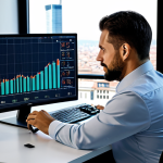 **

A professional financial analyst in a modern office setting, reviewing cryptocurrency charts on a large monitor, fully clothed in appropriate business attire, professional environment, safe for work, perfect anatomy, natural proportions, high-resolution image. The office should have a view of the cityscape of Milan, Italy in the background. The analyst appears focused and confident, with graphs and charts displayed clearly on the screen. family-friendly, appropriate content.

**